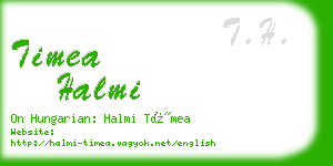 timea halmi business card